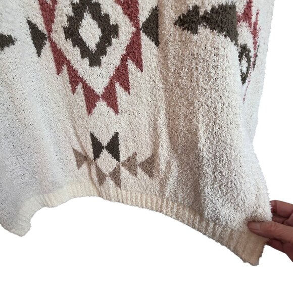 Heyson Sweater Womens Large Cream Aztec Pattern Pullover Soft Cozy Boho Knit - Picture 8 of 16